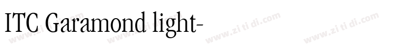 ITC Garamond light字体转换